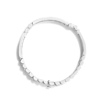 Pulsera de tenis invisible de diamantes princesa para hombre, en oro blanco de 14 quilates y 12,0 quilates (color GH, claridad VS1-VS2), 8,5"