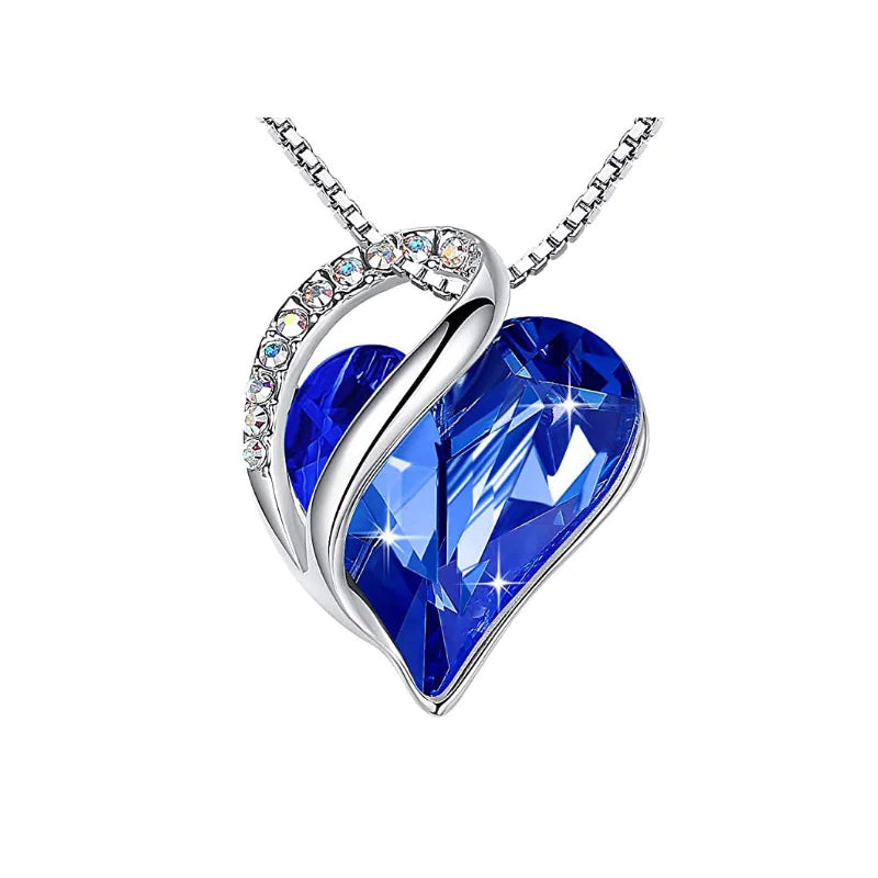 CrystalHeart Heart-Shaped Pendant Necklace