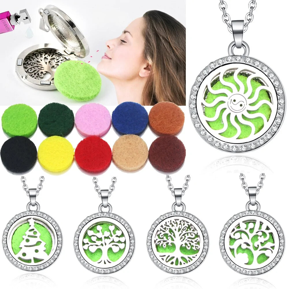 10 Styles Aroma Oil Diffuser Perfume Necklace