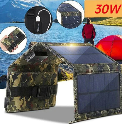 Cargador de panel solar plegable