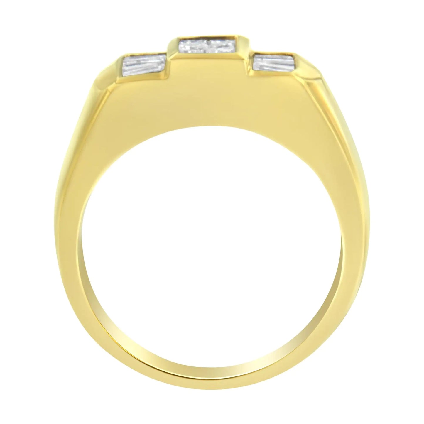 14kt gult gull diamantring (1 5/8 cttw, HI Color, I1-I2 Clarity)