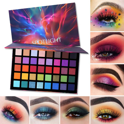 UCANBE Spotlight Eyeshadow Palette Professional 40 Color Eye Shadow Matte Shimmer Makeup Pallet Highly Pigmented Colorful Powder Long Lasting Waterproof Eye Shadow Palette A