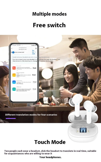 Auriculares de traducción inalámbricos compatibles con Bluetooth