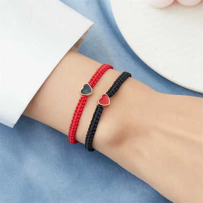 Heart-Shaped Woven Couple Bracelet