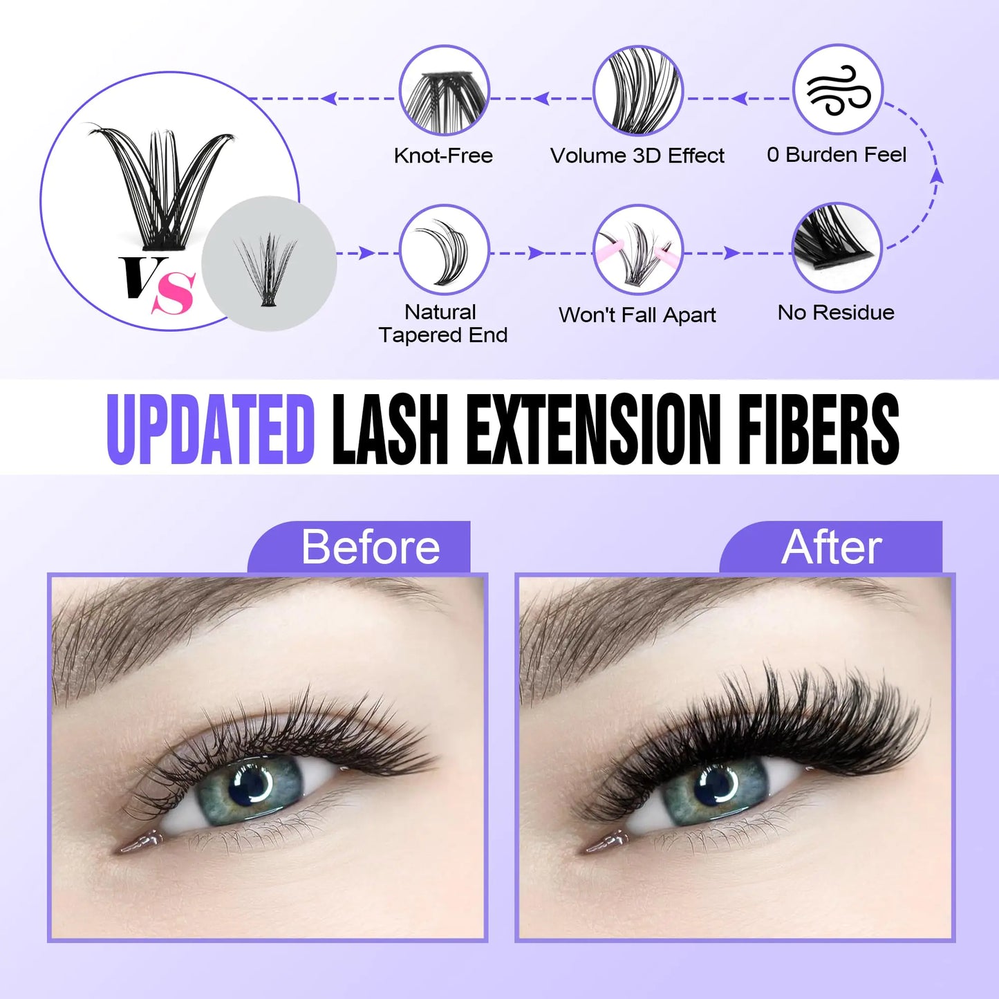 Pawotence Lash Extension Kit DIY 280stk Individuelle vippeklynger Kit 9-16mm 40D Cluster Vippeforlengelsessett med vippebinding og forsegling, vippefjerner, vippepinsett for selvbruk (40D, 9-16mm, alle sett) 40D KIT all prestisje