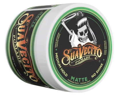 Suavecito 哑光发胶（无光泽）配方 4 盎司，1 包 - 男士中等定型发胶 - 哑光发膏，适合自然纹理发型