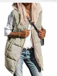 Double-Sided Hooded Cotton Jacket Vest