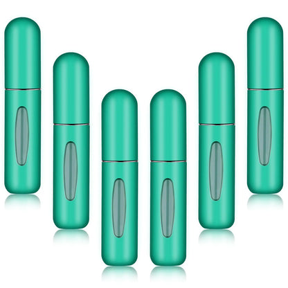 Perfume Travel Refillable Mini Spray Bottles Atomizer Travel Perfume Bottle Refillable Empty Cologne Travel Essentials for Women Mens Accessories 6 Pack 5ml/0.2oz (Green) 6 Green