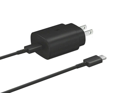 25W USB-C 型超快速壁式充电器 + 6 英尺线缆，适用于三星 Galaxy S20 S21 S22