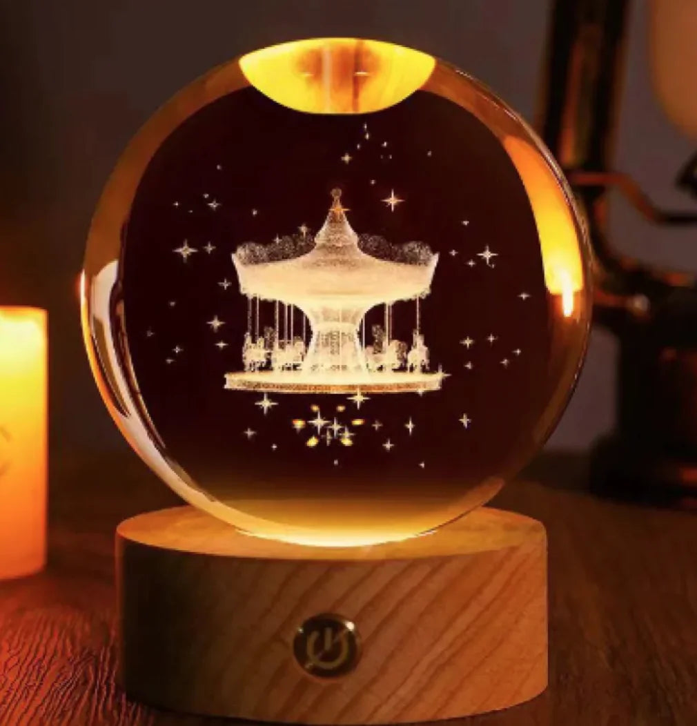 3D Constellation Crystal Night Light