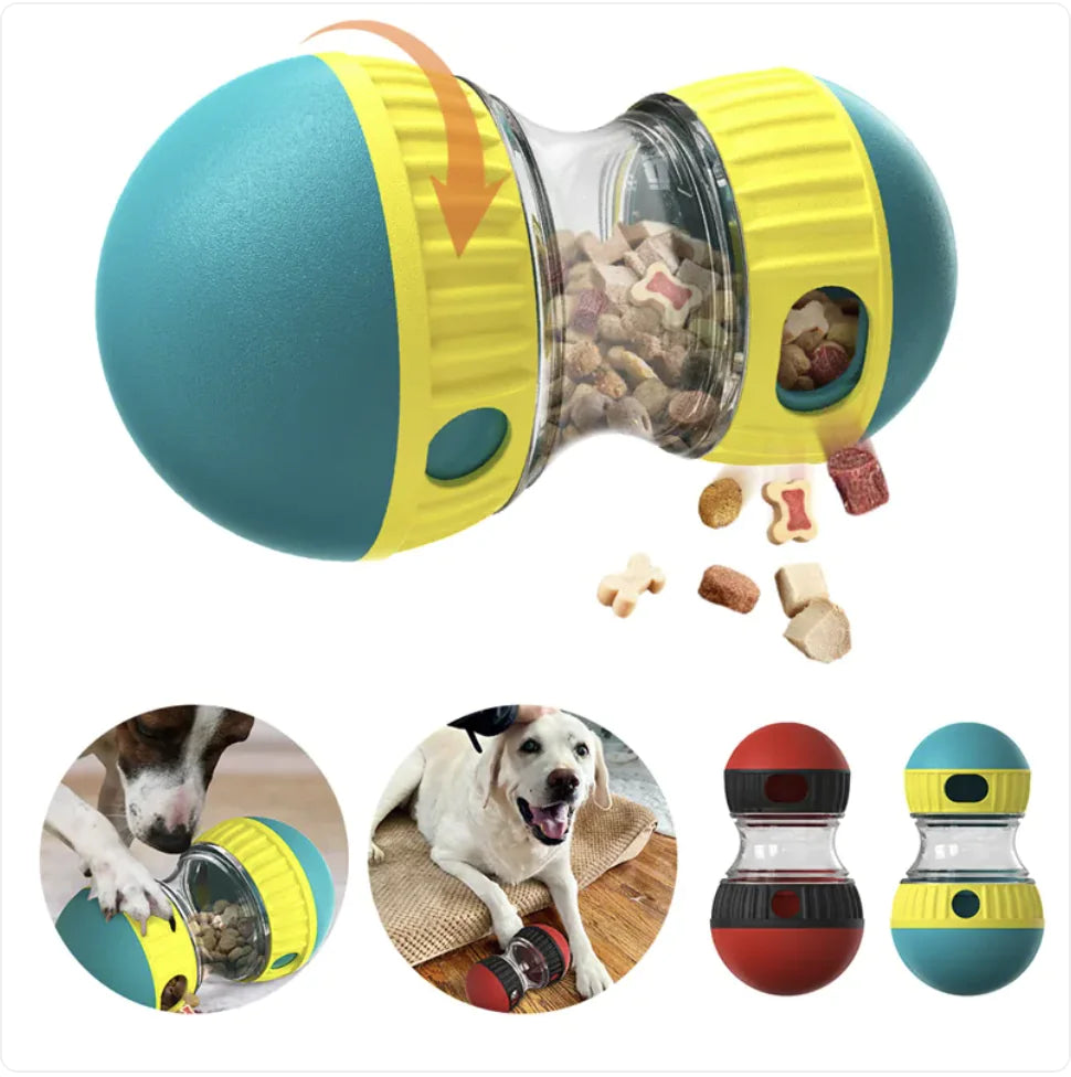 Juguete interactivo para perros con dispensador de comida