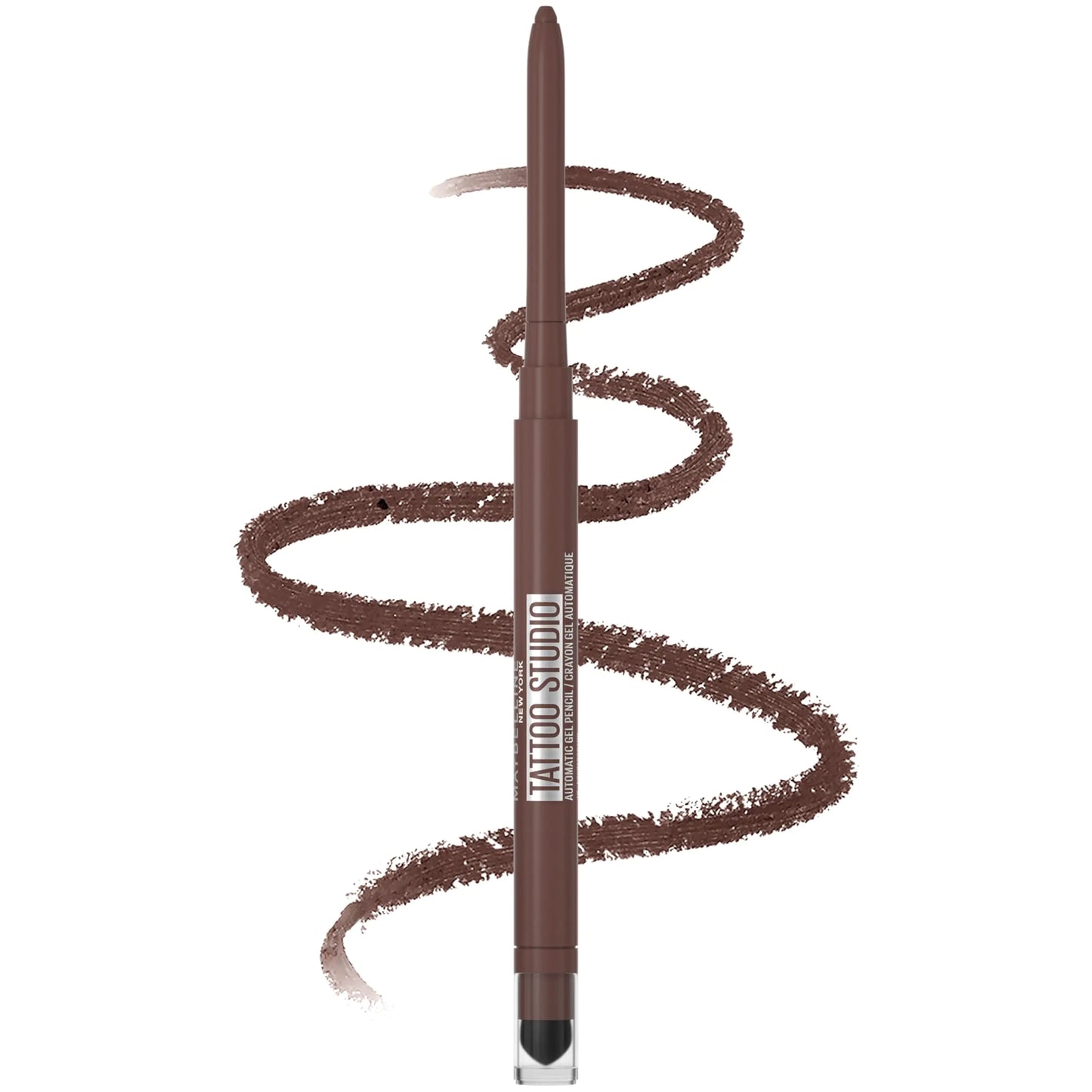 Maybelline Tattoo Studio Automatic Gel Pencil Vanntett Eyeliner, Blendbar, Smete Resistant, Matt Eyeliner For Opp til 36 Timer Bruk, Expressotini (Smokey Brown), Emballasje kan variere Expressotini (Smokey Brown)