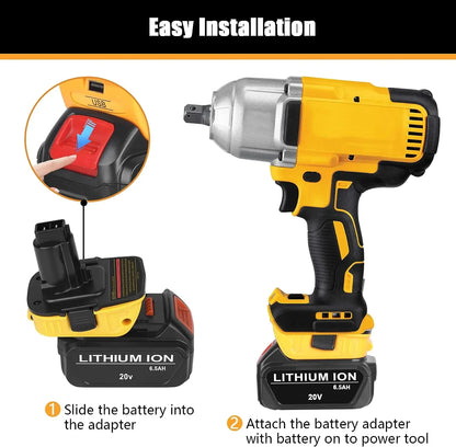 2X 18V To 20V MAX DCA1820 Adapter Converter For DEWALT 20 Volt Li-ion Battery