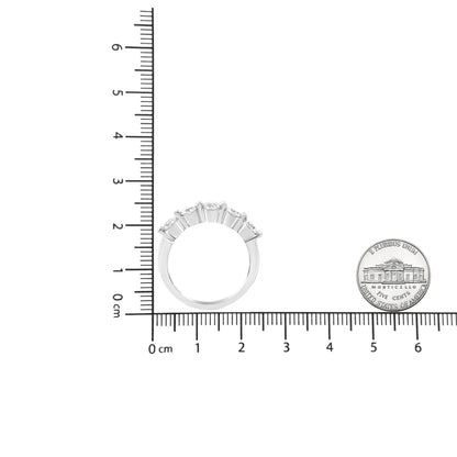 14K valgekuldne 1,00 Cttw briljantne ümmargune 5 kiviga teemantsõrmus (HI värv, SI2-I1 selgus)