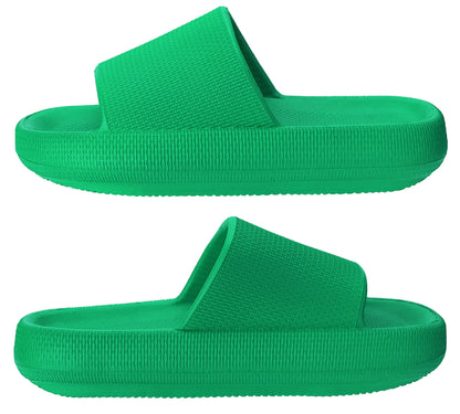 Sandalias de baño Joomra con almohada para mujer y hombre, antideslizantes, de secado rápido, con suela gruesa y suela ultra acolchada, talla 10.5-11.5 para mujer/9-10 para hombre, color verde