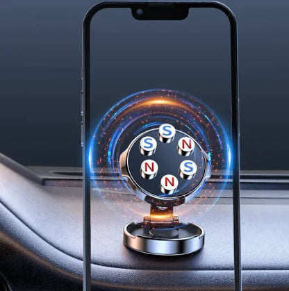 Magnetic Rotating Car Phone Holder with Height Adjustment