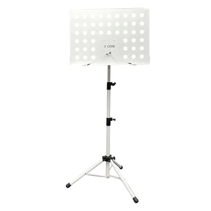 5Core Music Stand For Sheet Music Portable Tripod Adjustable Folding Note Holder WHITE