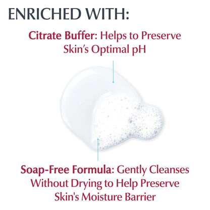 Eucerin Advanced Cleansing Body and Face Cleanser, PH-balansert, skånsom ansikts- og kroppsvask for normal til tørr, sensitiv hud, fri for såpe, dufter, fargestoffer og parabener, 16,9 Fl Oz flaske Eucerin Gentle Cleansing Wash