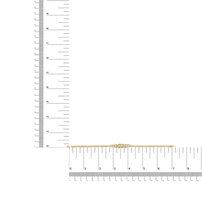 10K kollane kuld 1/4 Cttw ümmargune lõigatud teemantkorv, punutud köiskett, 7-tolline käevõru (HI Color, I1-I2 Clarity)