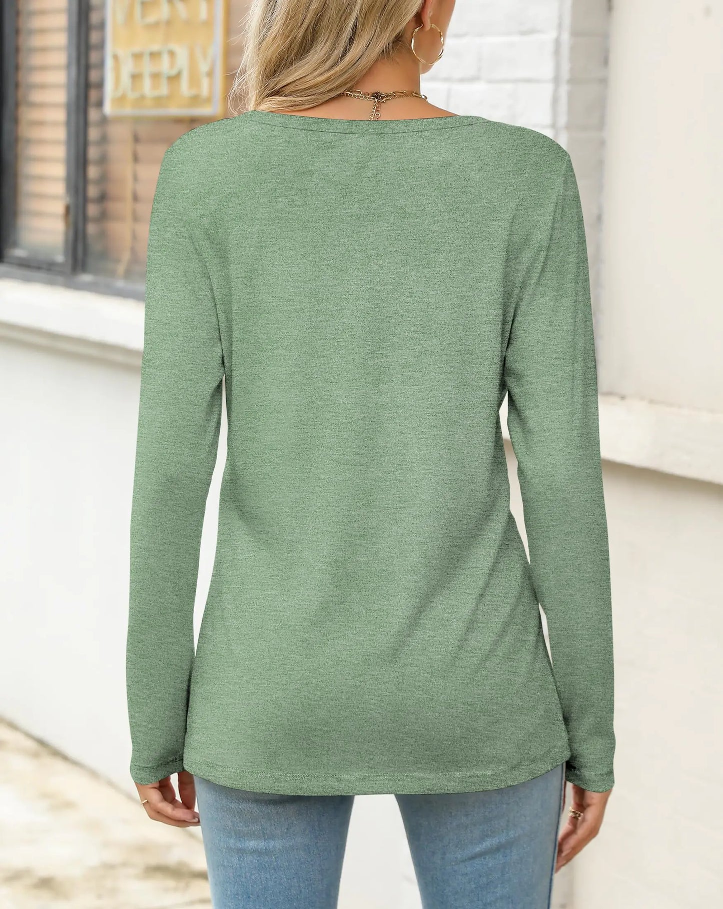 Womens Long Sleeve Shirts Pleated Tunic Tops Loose Dressy Casual Blouses Basic Trendy Fall Clothes 2024 02 Light Green Small, Green Pleated Tunic Tops