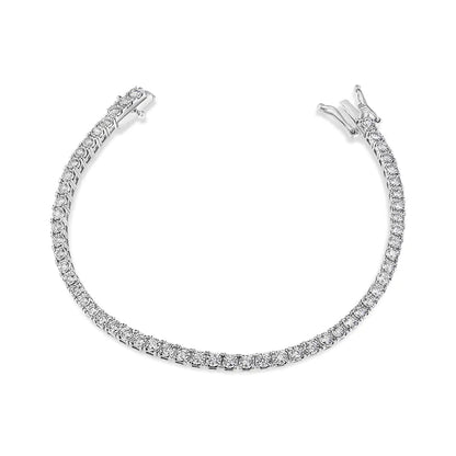 14K hvitt gull 2.0 Cttw Mirakelsett Rundkuttet Lab Grown Diamond Illusion 7" tennisarmbånd (FG Color, VS2-SI1 Clarity)