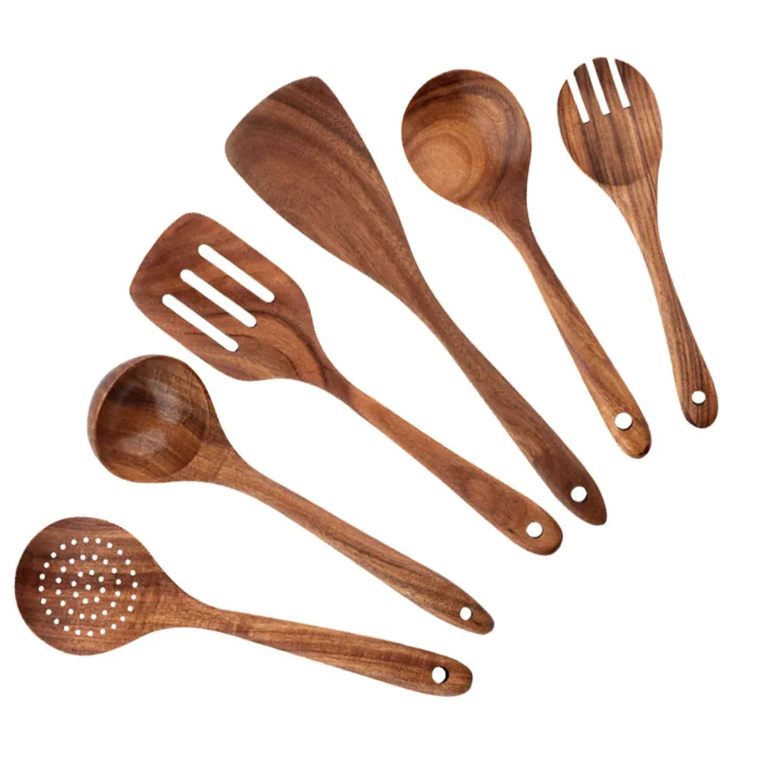 Acacia Wood Cooking HejK com  Spatula Set