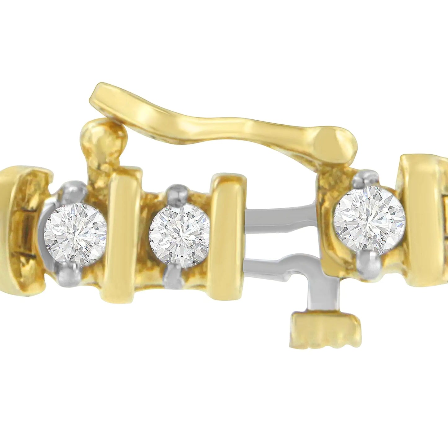 14K Yellow Gold Round-Cut Diamond Link Bracelet (3.00 cttw, H-I Color, I1-I2 Clarity)