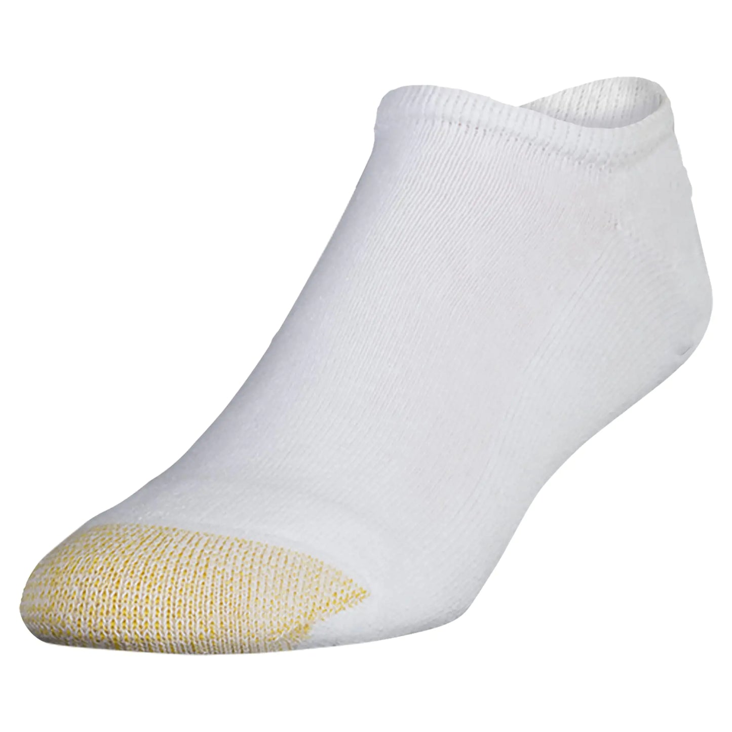 GOLDTOE Men's 656F Cotton No Show Athletic Socks, Multipairs 1 PACK 6 PAIRS - Shoes size 12-16 White (6-pairs)