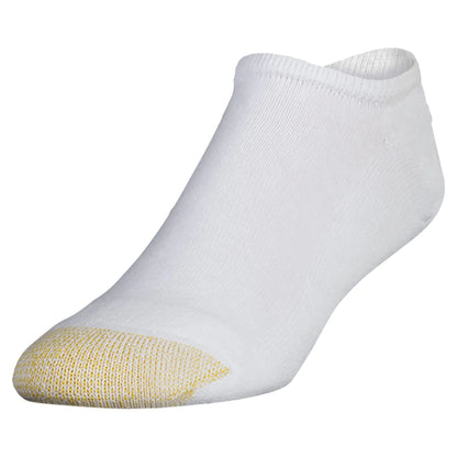 Calcetines deportivos invisibles GOLDTOE de algodón 656F para hombre, varios pares (paquete de 6 pares) - Tallas 12-16, color blanco (6 pares)