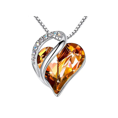 CrystalHeart Heart-Shaped Pendant Necklace