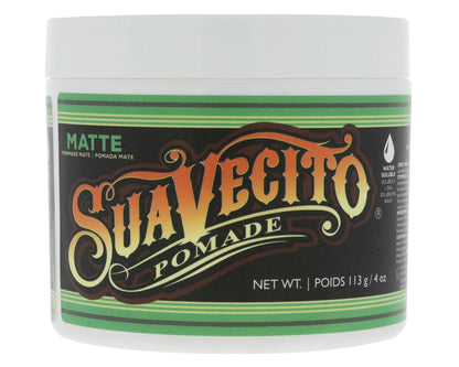 Suavecito 哑光发胶（无光泽）配方 4 盎司，1 包 - 男士中等定型发胶 - 哑光发膏，适合自然纹理发型