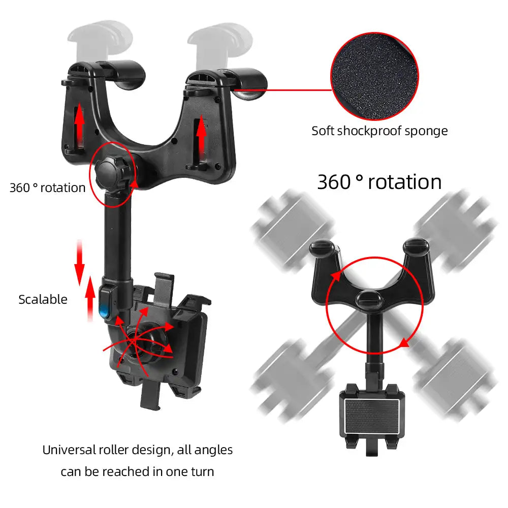 Soporte giratorio de 360° para teléfono inteligente en el coche