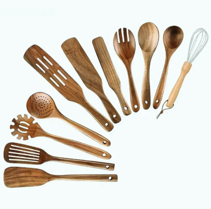 Acacia Wood Cooking Spatula Set HejK com