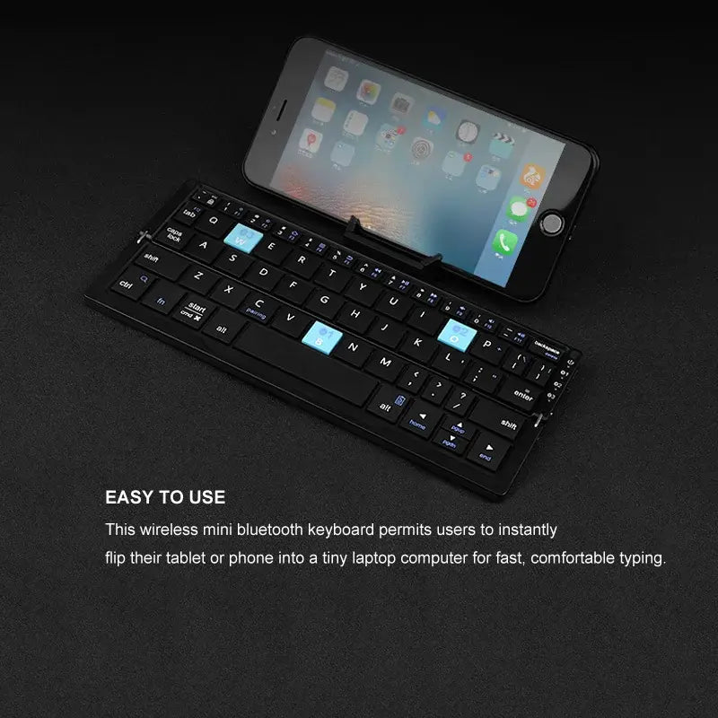 Teclado Bluetooth plegable y recargable