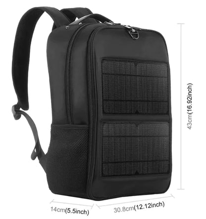 Waterproof Nylon Solar Charging Backpack