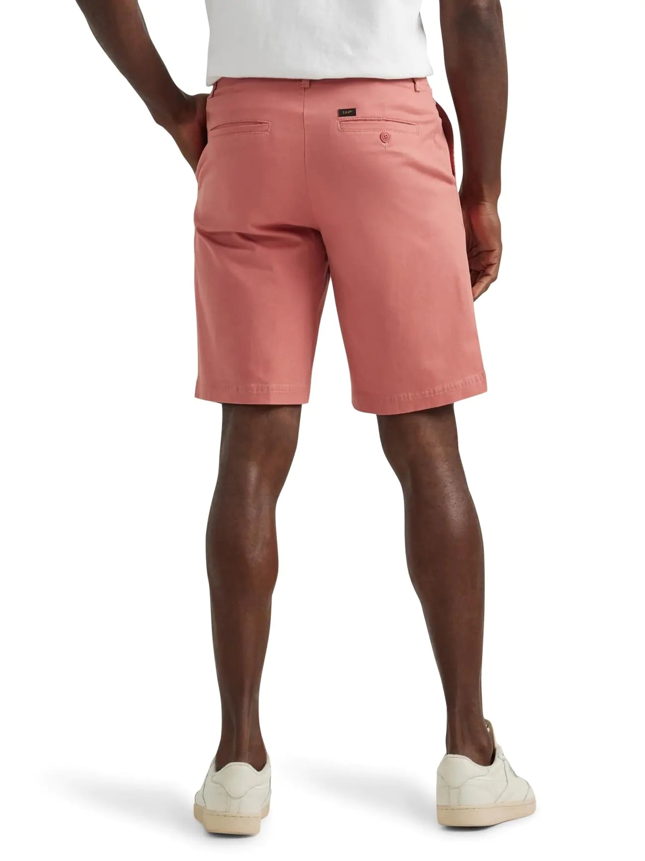 Pantalón corto Lee Extreme Motion Flat Front para hombre, talla 33, color rosa arcilla