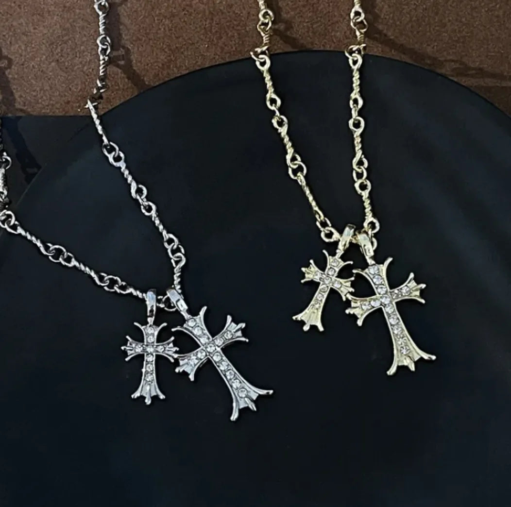 Women's Cross Pendant Sweater Necklace