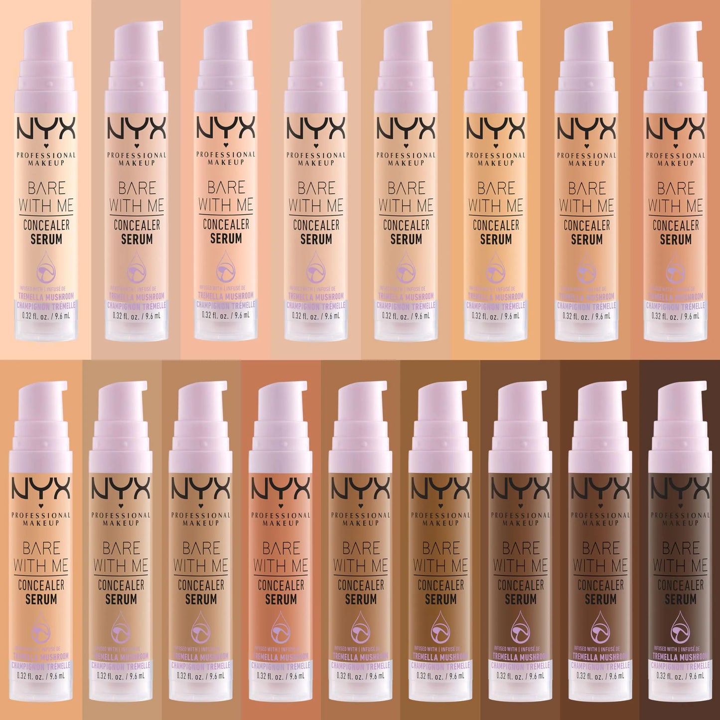 NYX PROFESSIONAL MAKEUP Bare With Me peitekreem, kuni 24h niisutus – Rich 12 Rich 0,32 Fl Oz (1 pakk)