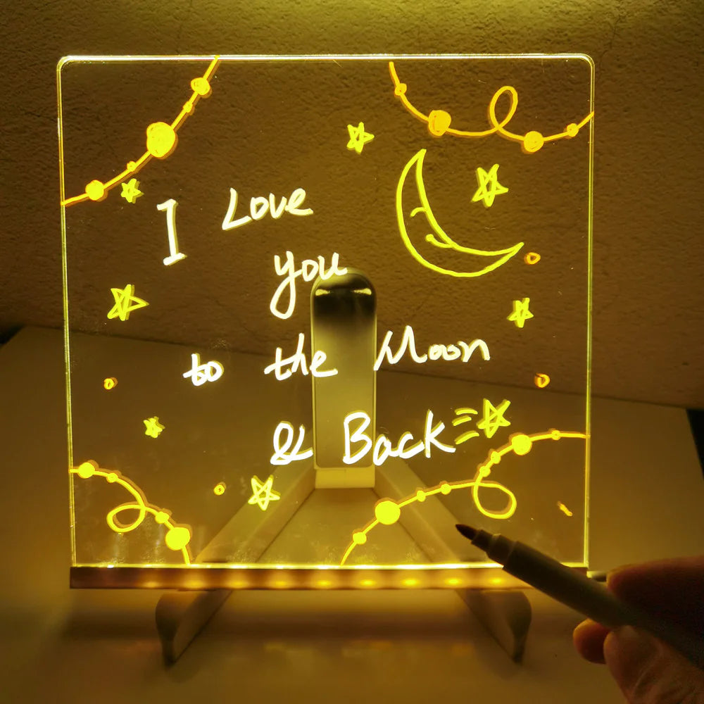 Acrylic LED Message Board Lamp