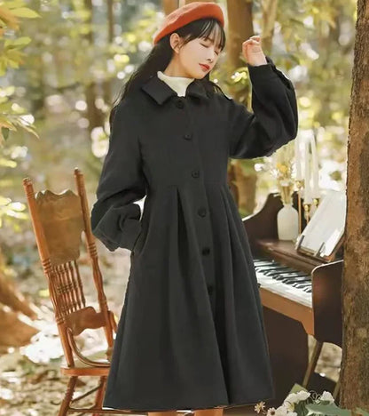 Women's Woolen Skirt Coat