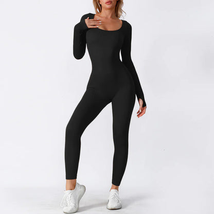 Seamless Yoga Jumpsuit Long Sleeve