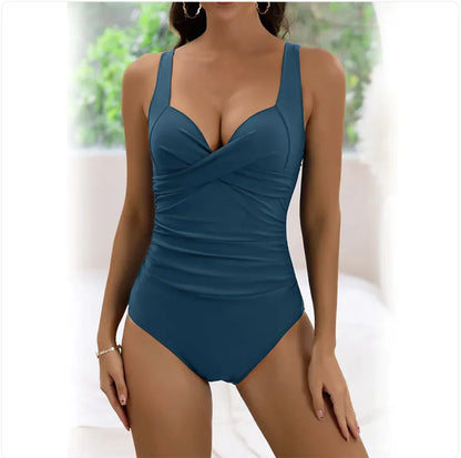 Push-Up One-Piece Swimsuit with Structured Cups