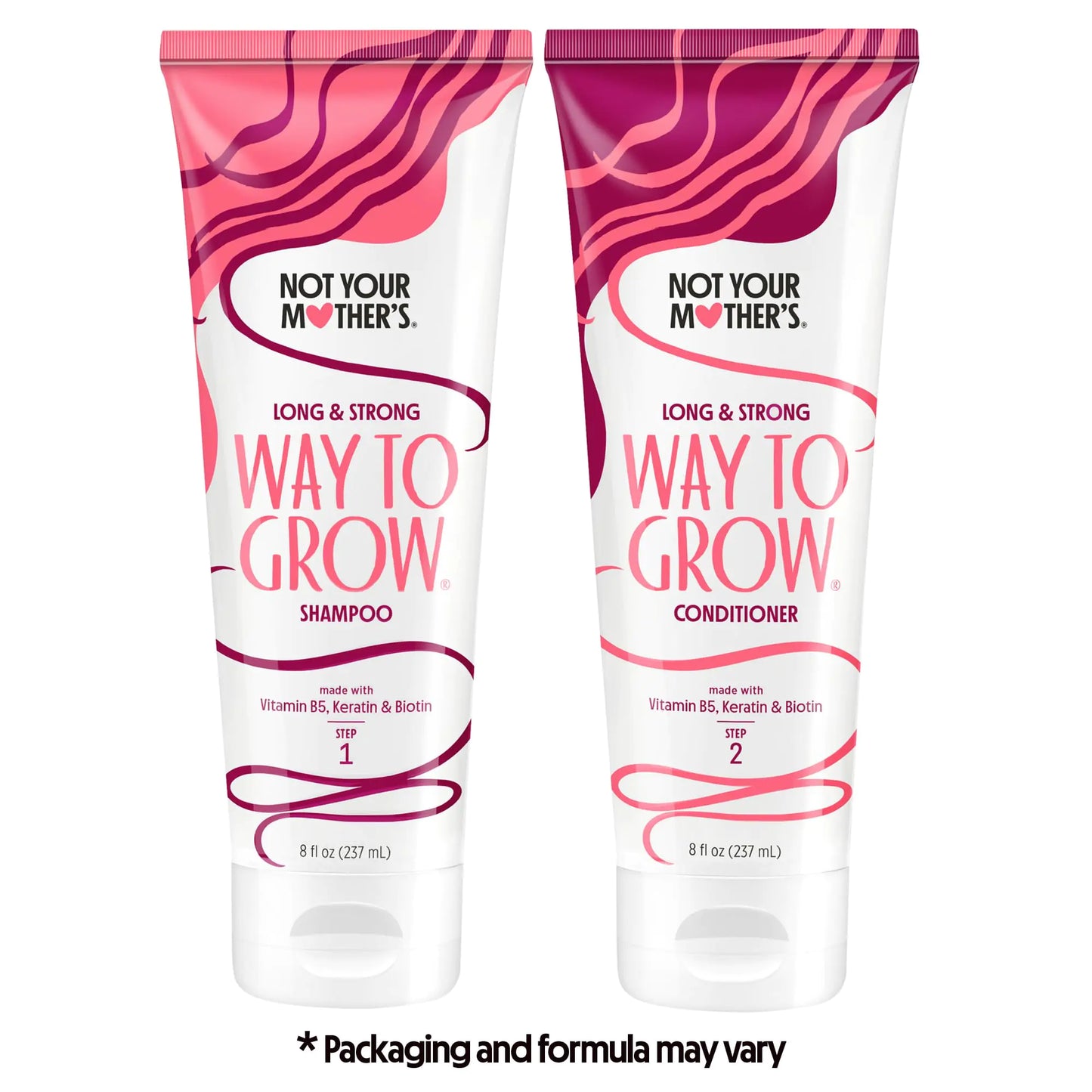 Not Your Mother's Way to Grow Shampoo and Conditioner (2-Pack) - 8 fl oz - Ideell for alle hårtyper - Hjelper med å rense, fukte og fukte tørt hår og skadet hår