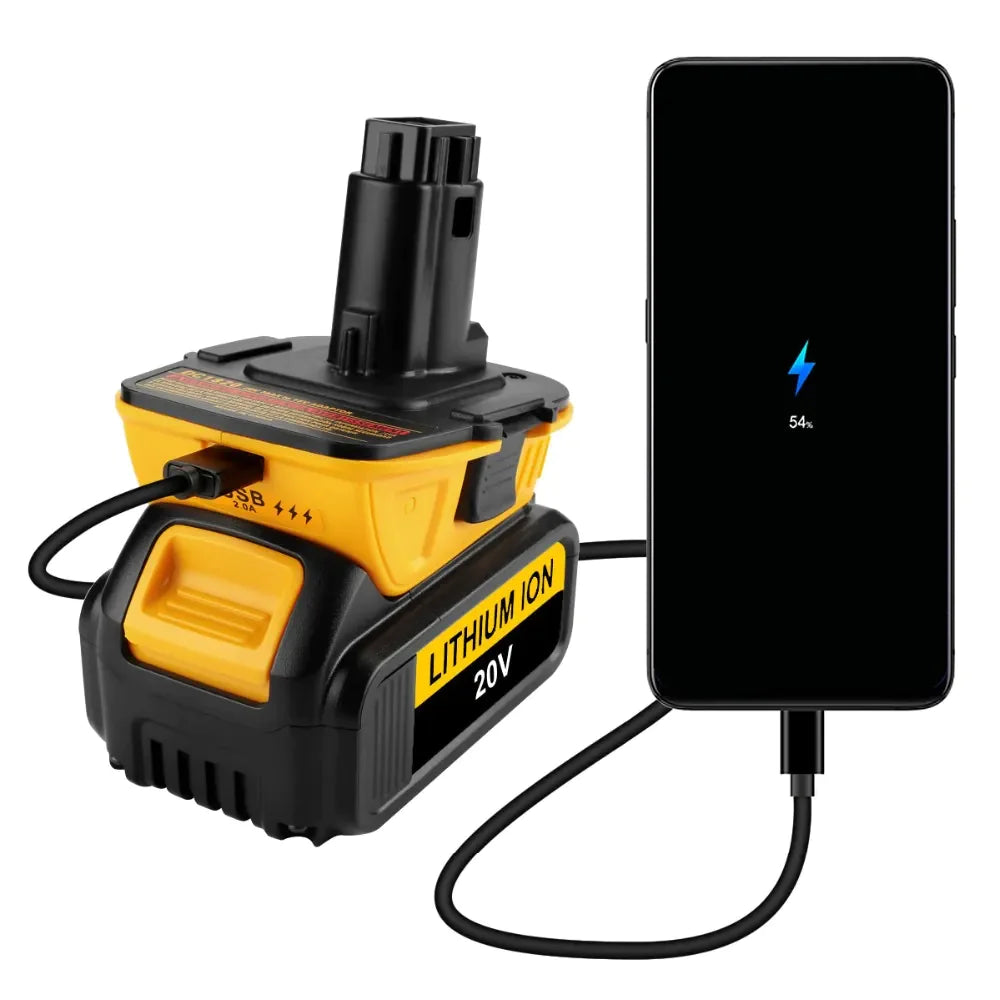 Adaptador convertidor DCA1820 de 2 x 18 V a 20 V máx. para batería de iones de litio DEWALT de 20 voltios