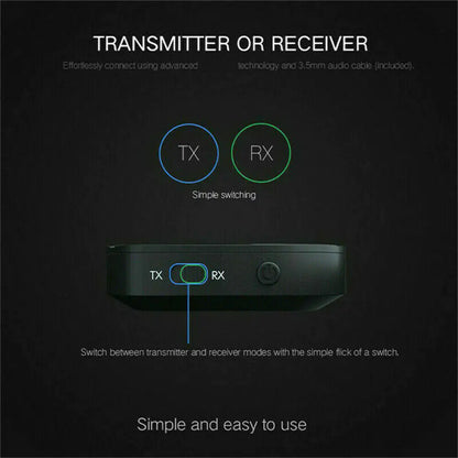 2in1 Bluetooth Transmitter Receiver Wireless Adapter TV Home Stereo A2DP Audio