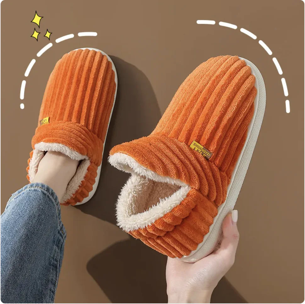 Warm Cotton Indoor Slippers - Non-Slip for Couples