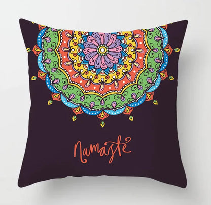 Funda de almohada suave con diseño de mandala para sofá