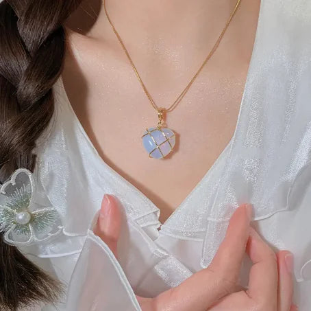 Cartoon Princess Heart Pendant Necklace