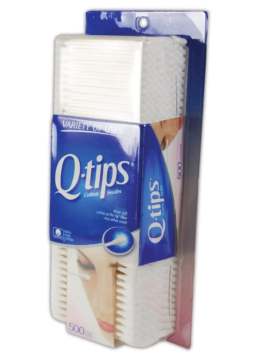 623181 Q-Tips bomullspinne, standard, hvit, 500 (pakke med 1)