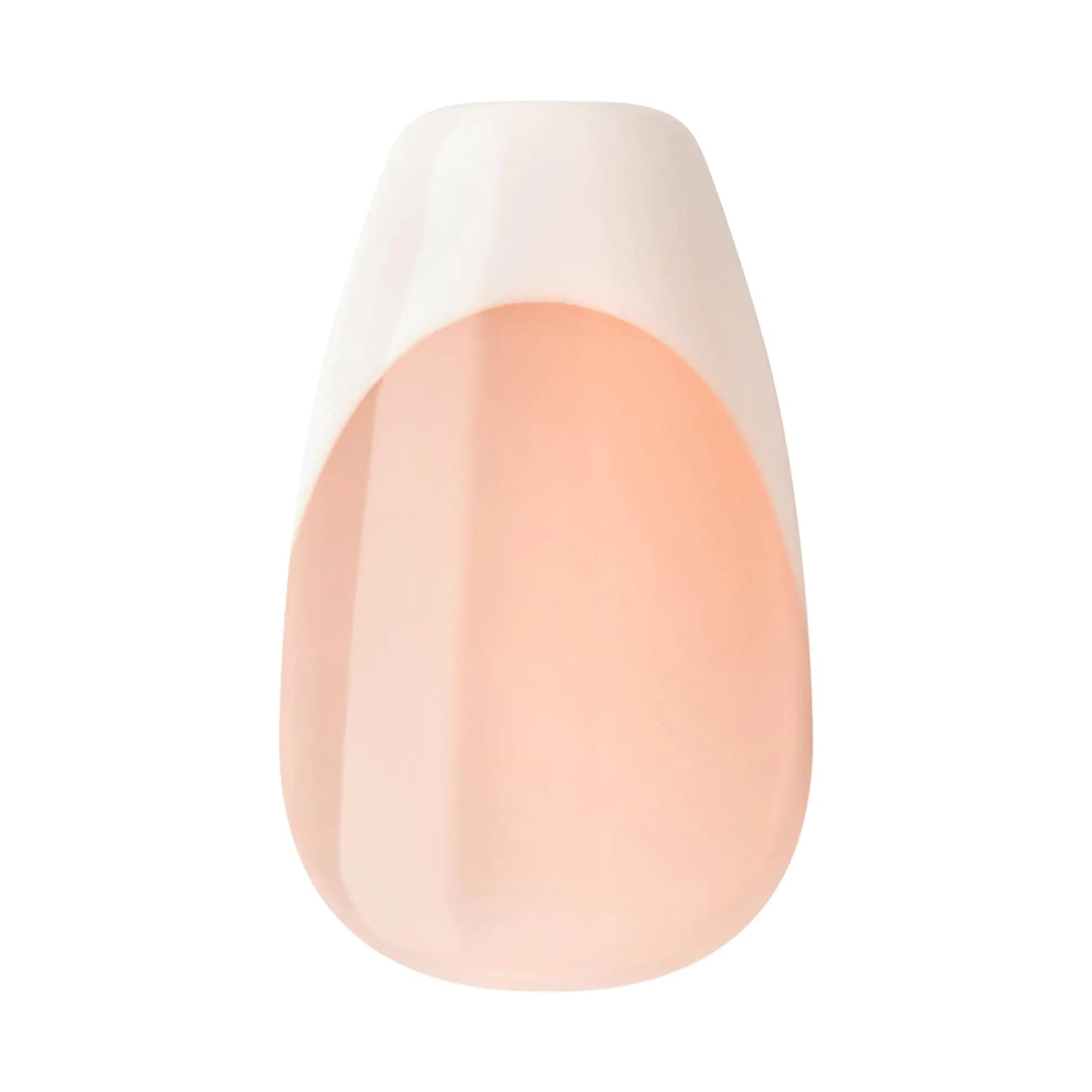 Uñas postizas KISS imPRESS sin pegamento, francesas, 'Ideal', punta neutra clara + blanca, tamaño mediano, forma de ataúd, incluye 30 uñas, almohadilla de preparación, hoja de instrucciones, 1 palito de manicura, 1 lima mini Ideal